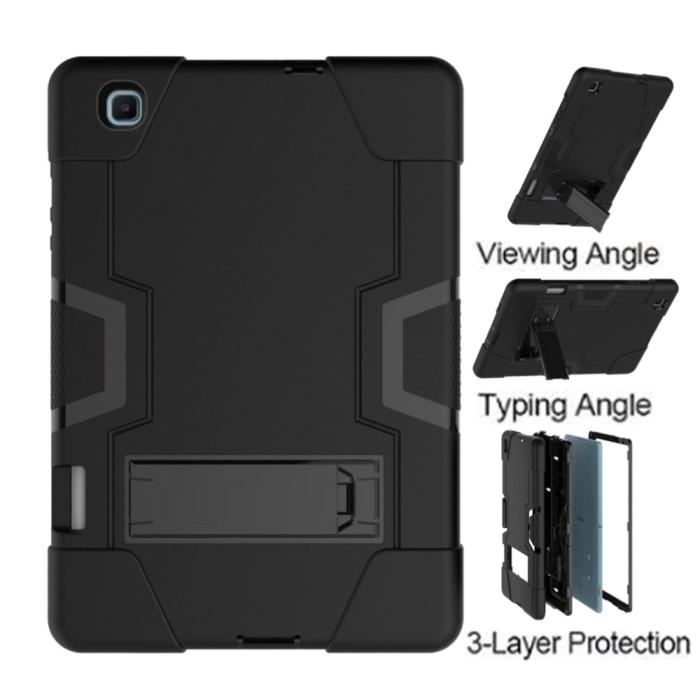 Bild 6, Samsung Galaxy Tab S6 Lite - Shockproof Hybrid Skal Med Kickstand - Svart