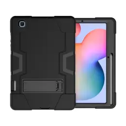 Samsung Galaxy Tab S6 Lite - Shockproof Hybrid Skal Med Kickstand - Svart