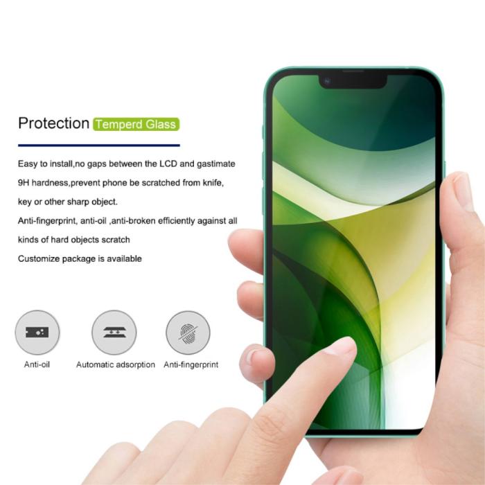 Bild 2, iPhone 13 Mini - MOCOLO Heltäckande Skärmskydd I Härdat Glas