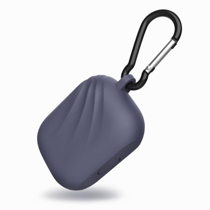 Bild 3, DIROSE AirPods Pro Fodral Med Krok - Mörk Blå