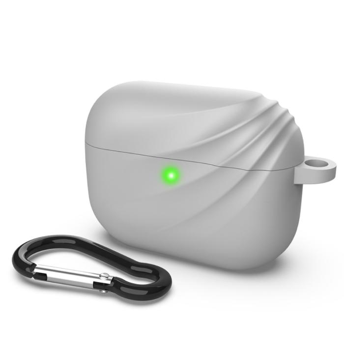 Bild 1, DIROSE AirPods Pro Fodral Med Krok - Grå