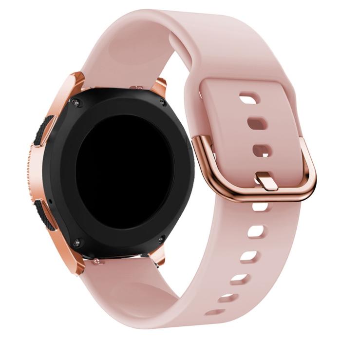 Bild 2, Silikon Armband För Smartwatch (20mm) - Rosa