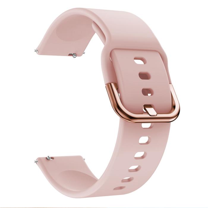 Bild 3, Silikon Armband För Smartwatch (20mm) - Rosa