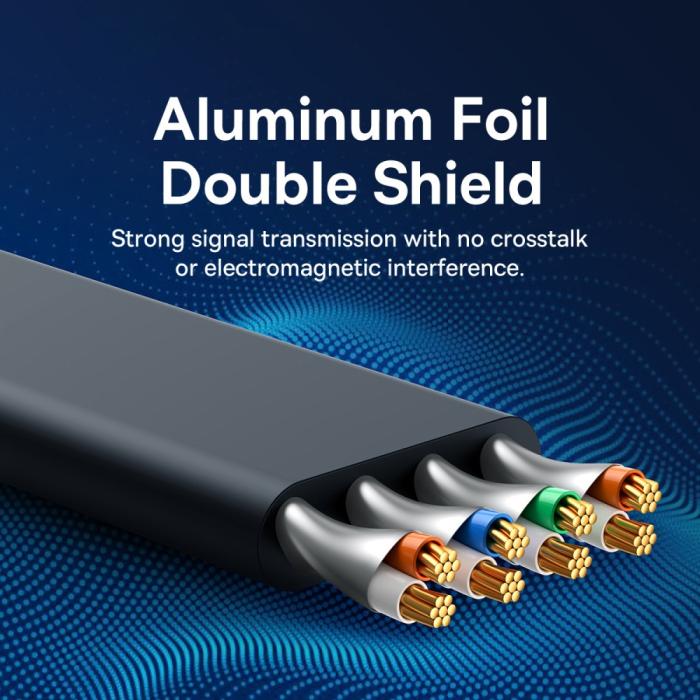 Bild 3, BASEUS 5 m Cat7 RJ45 Nätverkskabel Svart