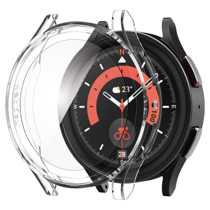 Bild 1, Spigen Galaxy Watch 5 Pro 45mm Skal Thin Fit / Härdat Glas Transparent