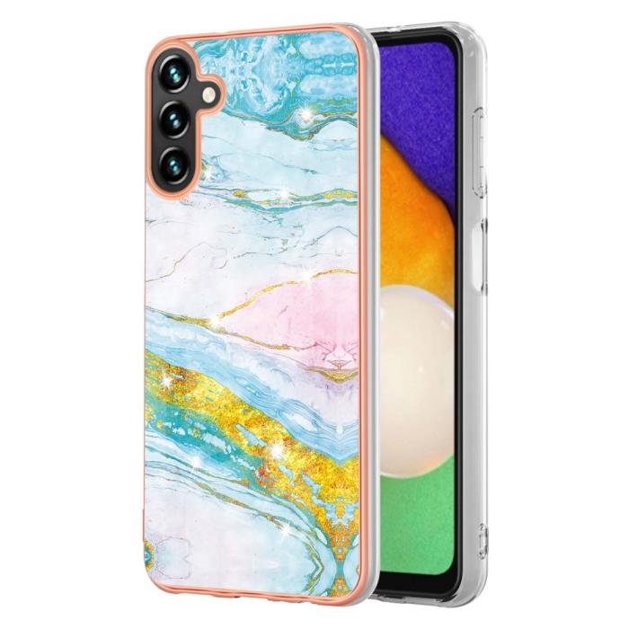 Bild 1, Samsung Galaxy A34 5G Skal Marmor TPU Grön