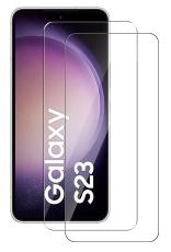 [2-Pack] Samsung S23 - Sk&auml;rmskydd i H&auml;rdat Glas