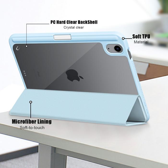 Bild 6, iPad Mini 2024/2021 Fodral Tri-Fold Hybrid Pennhållare Sky Blue