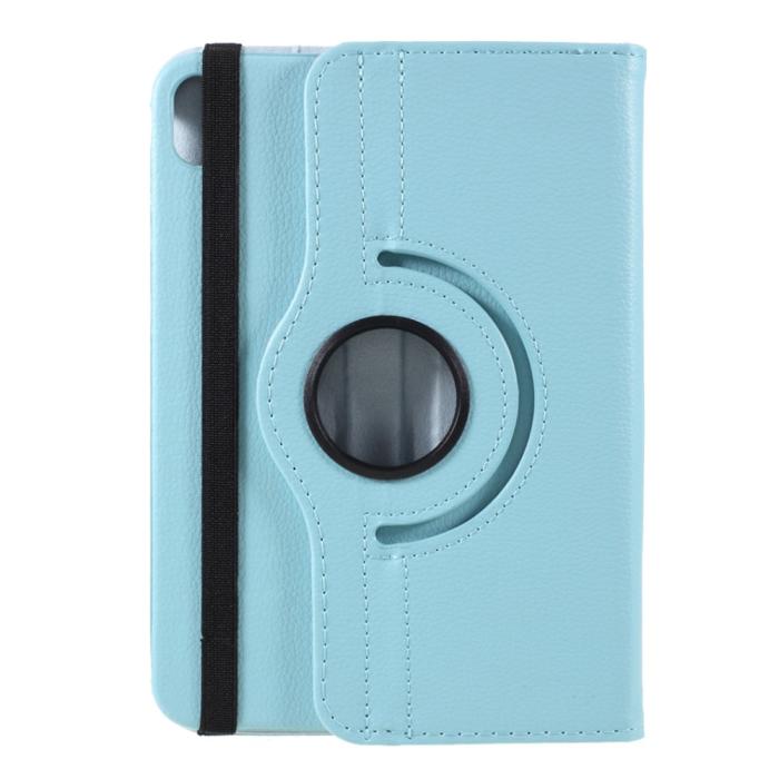Bild 4, iPad Mini 2024/2021 Fodral 360° Rotation Litchi Sky Blue