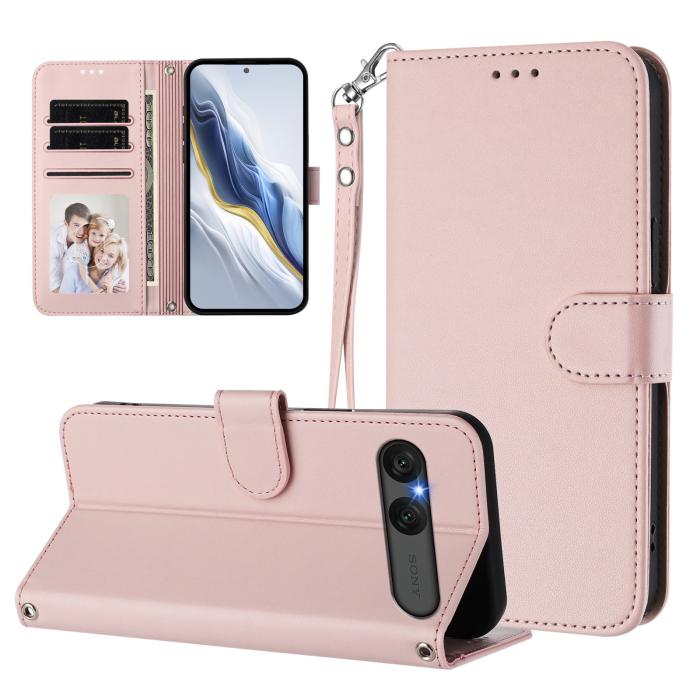 Bild 3, Sony Xperia 10 VII Plånboksfodral Läder Rosa
