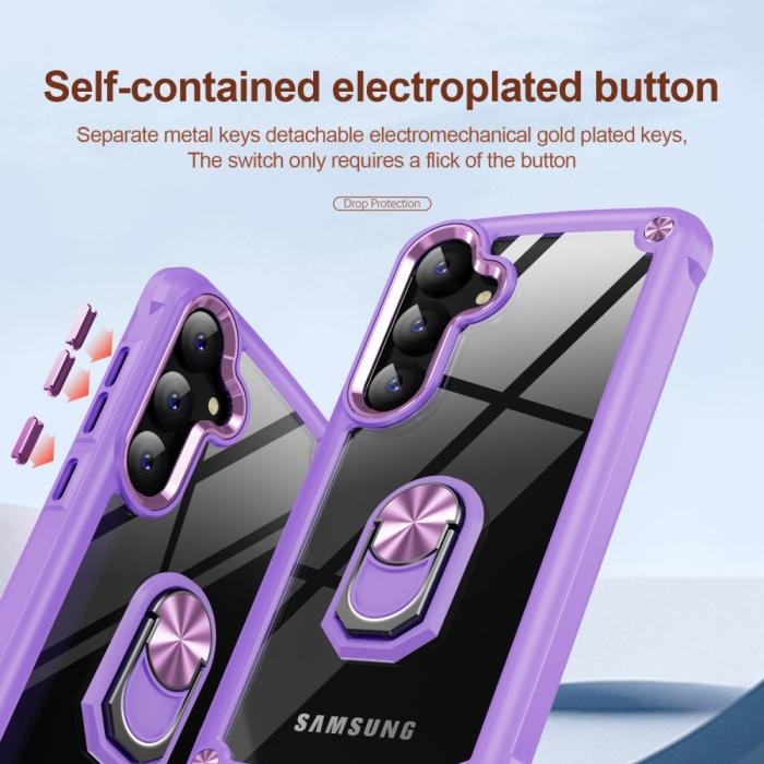 Bild 6, Samsung Galaxy S24 Skal Shockproof Ring Hybrid Lila