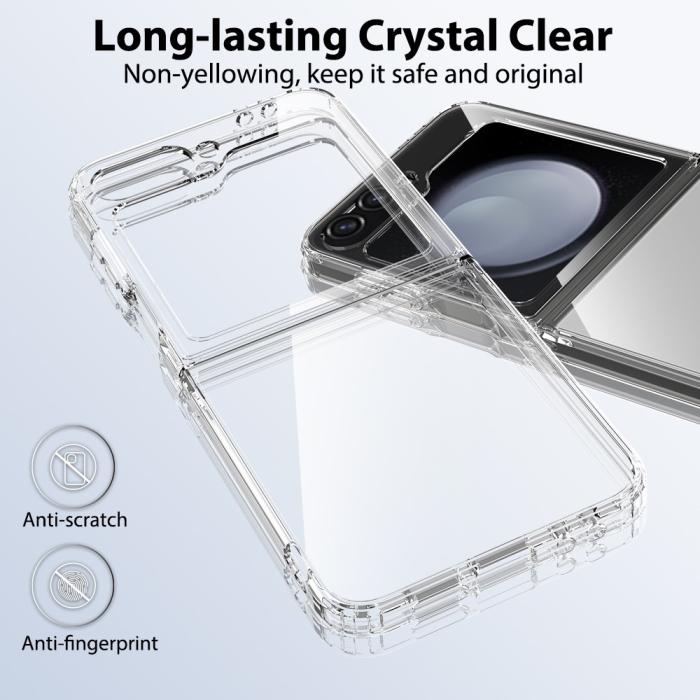 Bild 4, Galaxy Z Flip 6 / 7 FE Skal TPU/Akryl Transparent
