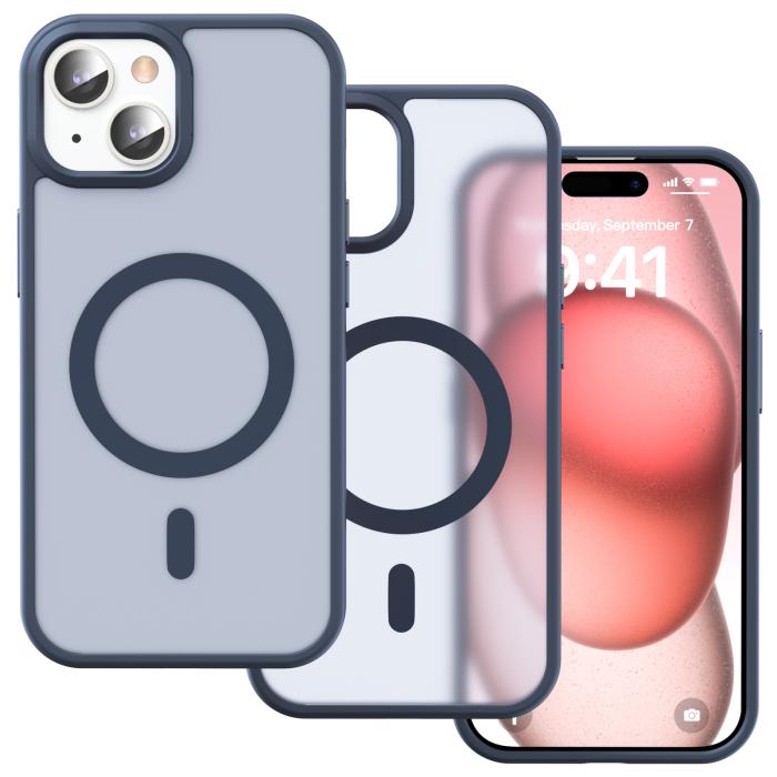 Bild 2, ColorPop iPhone 15 Skal CH MagSafe Matt Mörk Blå