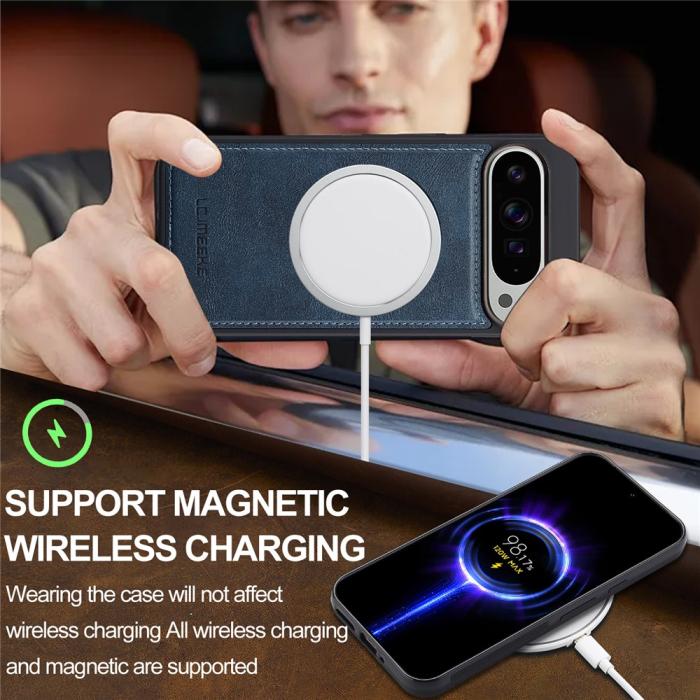 Bild 6, LC.IMEEKE Google Pixel 10/10 Pro / 9/9 Pro Skal MagSafe Läder