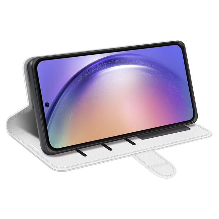 Bild 3, Samsung Galaxy A55 5G Fodral Crazy Horse Läder Vit
