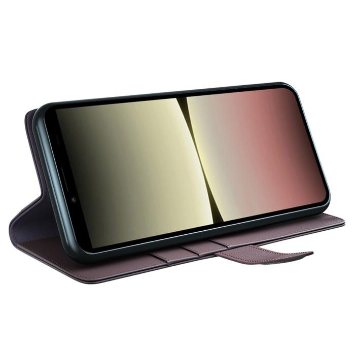 Bild 3, Sony Xperia 10 V Fodral Premium Split Läder Brun