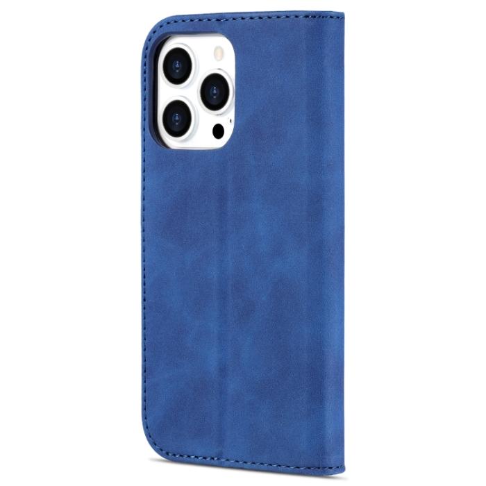 Bild 3, AZNS iPhone 14 Pro Fodral Läder Blå