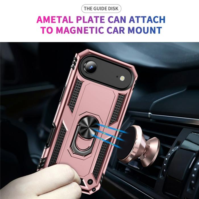 Bild 4, iPhone Air Skal Shockproof Hybrid Ring Roséguld