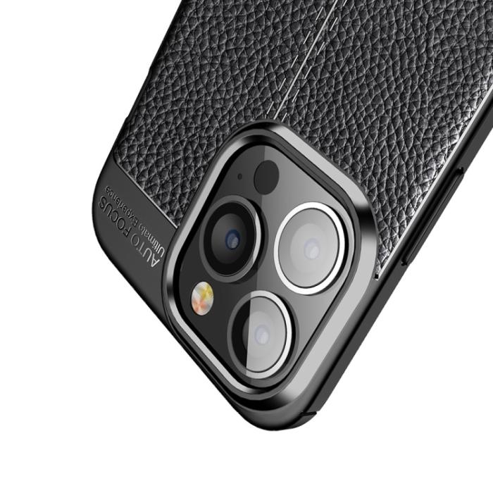 Bild 4, iPhone 14 Pro Max Skal Litchi Textur Blå