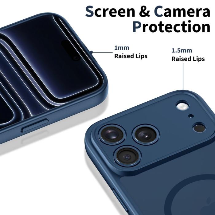 Bild 5, Tech-Protect iPhone 17 Pro Max Skal MagSafe BasicMag Deep Blue