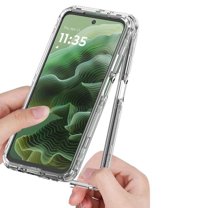 Bild 3, Motorola Moto G35 5G Skal Hybrid 360 Shockproof Transparent