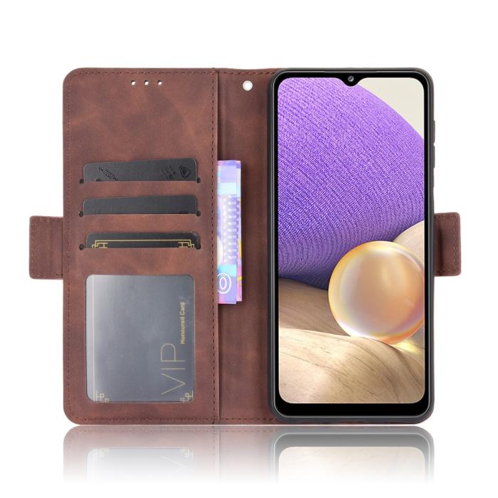 Bild 4, Samsung Galaxy A32 5G - Fodral Med Avtagbart Kortfodral - Brun