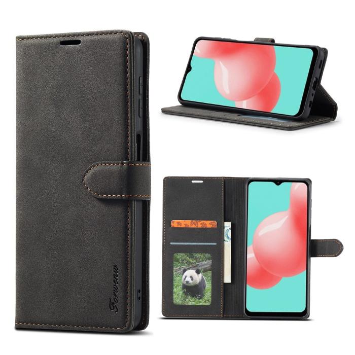 Bild 1, Samsung Galaxy A32 5G - FORWENW Läder Fodral - Svart