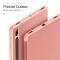 DUX DUCIS Samsung Galaxy Tab S7 Plus / Tab S8 Plus DOMO Tri-Fold Fodral Roséguld