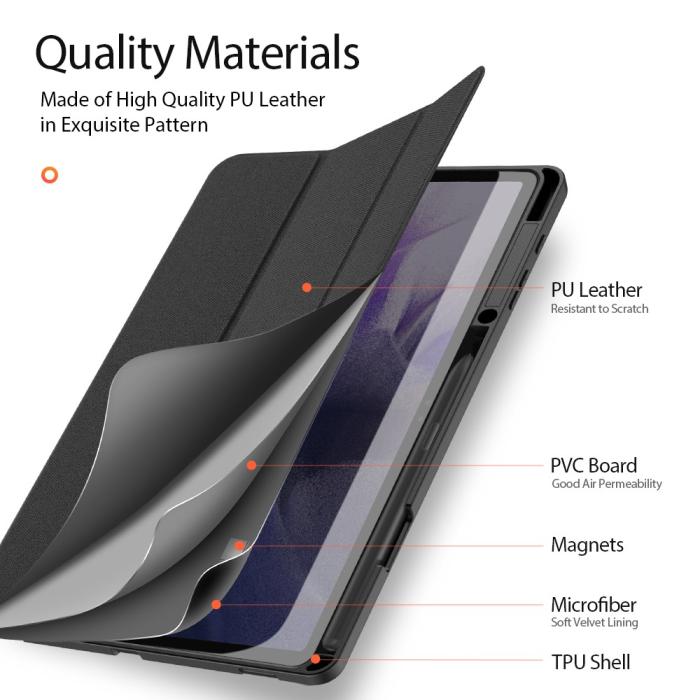Bild 6, DUX DUCIS Samsung Galaxy Tab S7 Plus / S8 Plus / S7 FE DOMO Tri-Fold Fodral