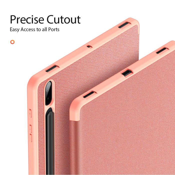 Bild 5, DUX DUCIS Samsung Galaxy Tab S7 Plus / Tab S8 Plus DOMO Tri-Fold Fodral Roséguld