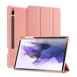 DUX DUCIS Samsung Galaxy Tab S7 Plus / Tab S8 Plus DOMO Tri-Fold Fodral Roséguld