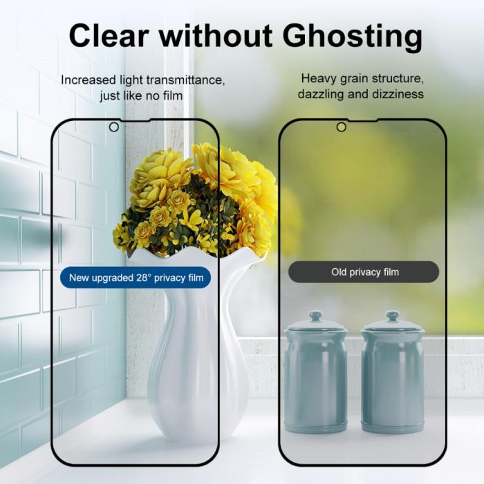 Bild 3, iPhone 13 Mini - 2-PACK HAT PRINCE Privacy 28° Skärmskydd Härdat Glas