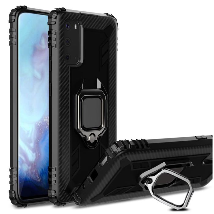 Bild 1, Samsung Galaxy S20 Plus - Armour Ring Skal - Svart
