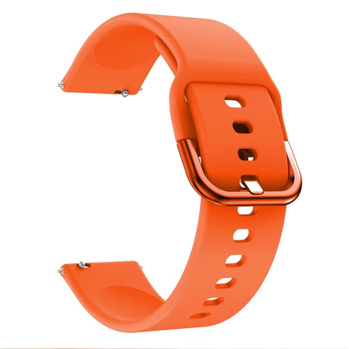 Bild 3, Silikon Armband För Smartwatch (20mm) - Orange