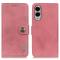 KHAZNEH Samsung Galaxy S25 Edge Fodral Läder Rosa