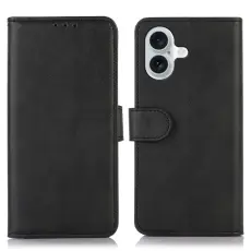 iPhone 16 Fodral Läder Svart