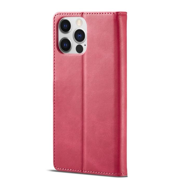 Bild 3, LC.IMEEKE iPhone 14 Pro Fodral Läder Röd/Rosa