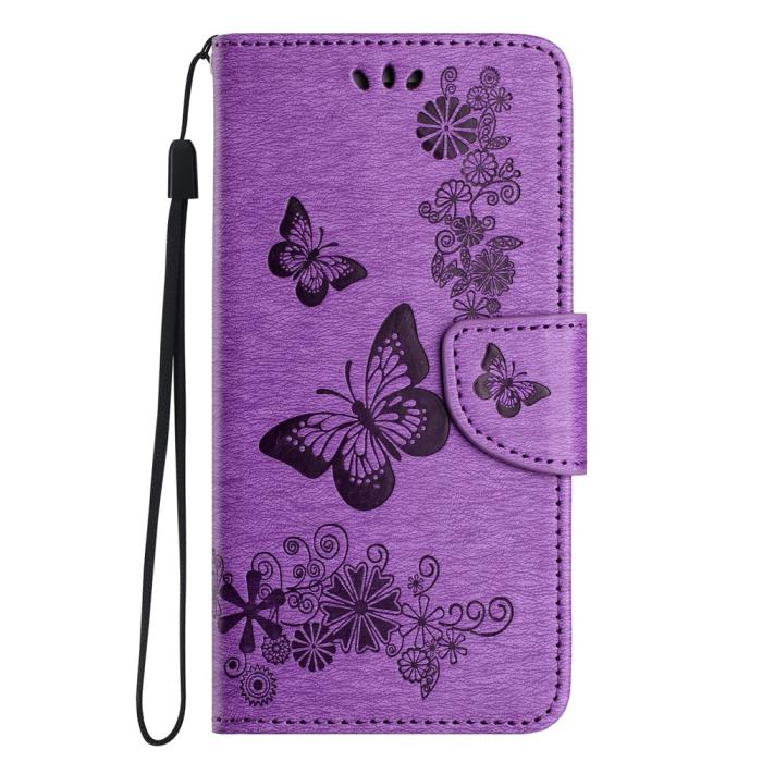 Bild 5, Samsung Galaxy A27 5G Fodral Läder Fjärilar Lila