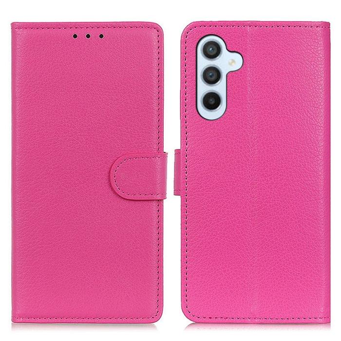 Bild 1, Samsung Galaxy A54 5G Fodral Litchi Textur Rosa