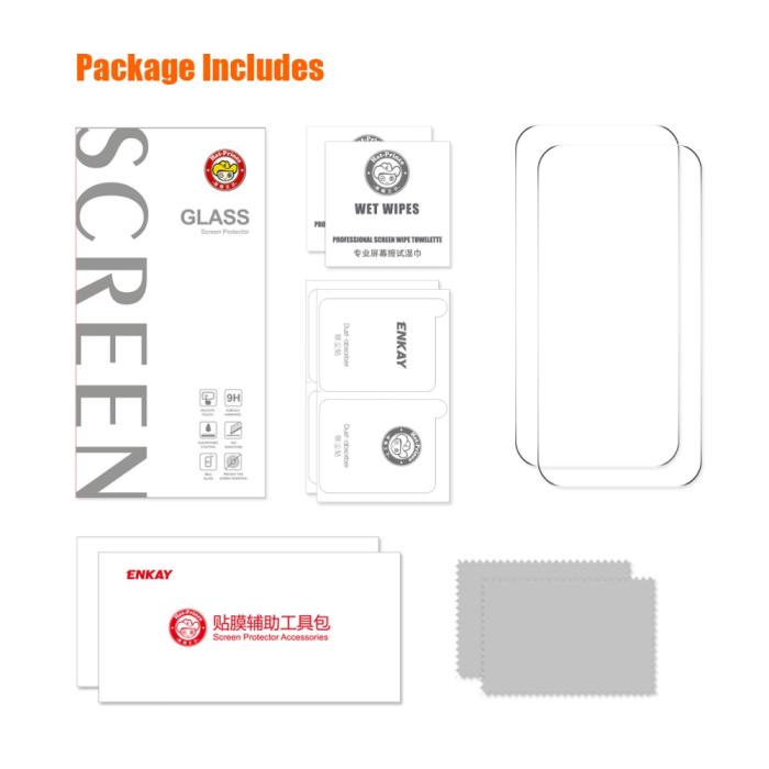 Bild 6, ENKAY iPhone 16 Pro Max Skärmskydd 2-PACK Härdat Glas