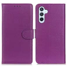 Samsung Galaxy A37 5G Fodral Litchi L&auml;der Lila