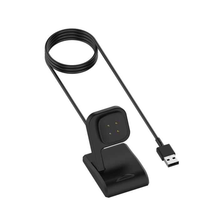 Bild 3, 1m Laddare Till Fitbit Versa 4 / 3 / Sense / Sense 2 Svart