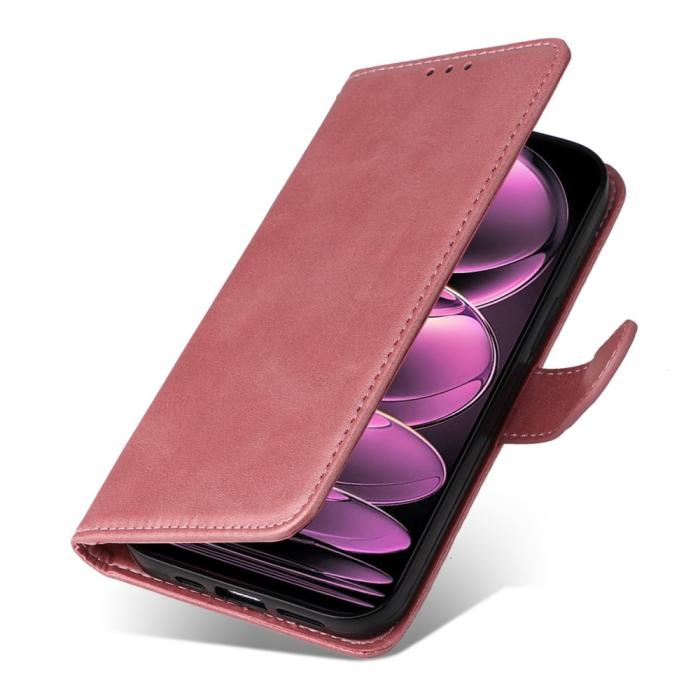 Bild 5, Xiaomi Redmi Note 12 Pro 5G Fodral Solid Läder Ros