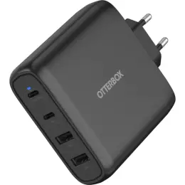 OtterBox 100W PD 2x USB-C 2x USB-A Väggladdare Svart