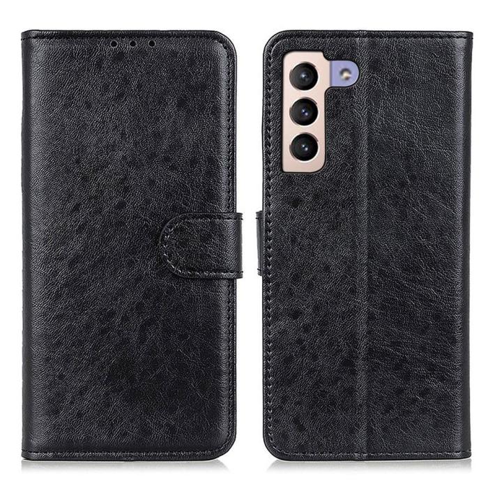 Bild 1, Samsung Galaxy S23 Plus Fodral Crazy Horse Läder Svart