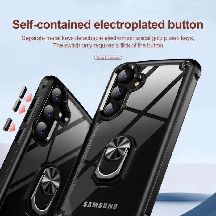 Bild 6, Samsung Galaxy S24 Skal Shockproof Ring Hybrid Svart