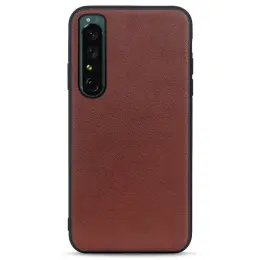 Sony Xperia 1 IV Skal Äkta Läder Hybrid Brun