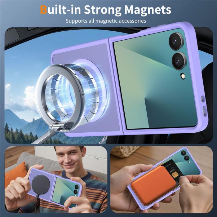 Bild 5, Samsung Galaxy Z Flip 8 Skal MagSafe TPU Lila