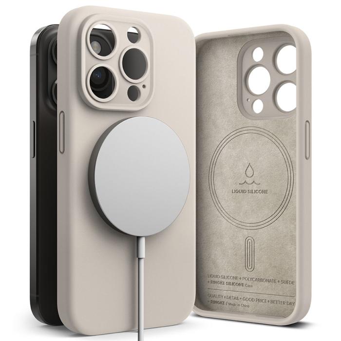 Bild 1, Ringke iPhone 15 Pro Skal MagSafe Silikon Stone