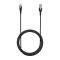 GEAR Laddkabel PRO MFi USB-A - Lightning 1.5m Kevlarkabel Svart